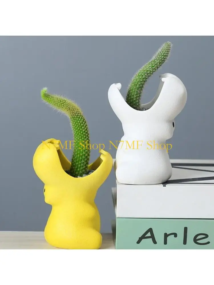 

N7MF Flower Pot Silicone Mold Diy Succulents Concrete Flower Pot Plaster Cement Mold