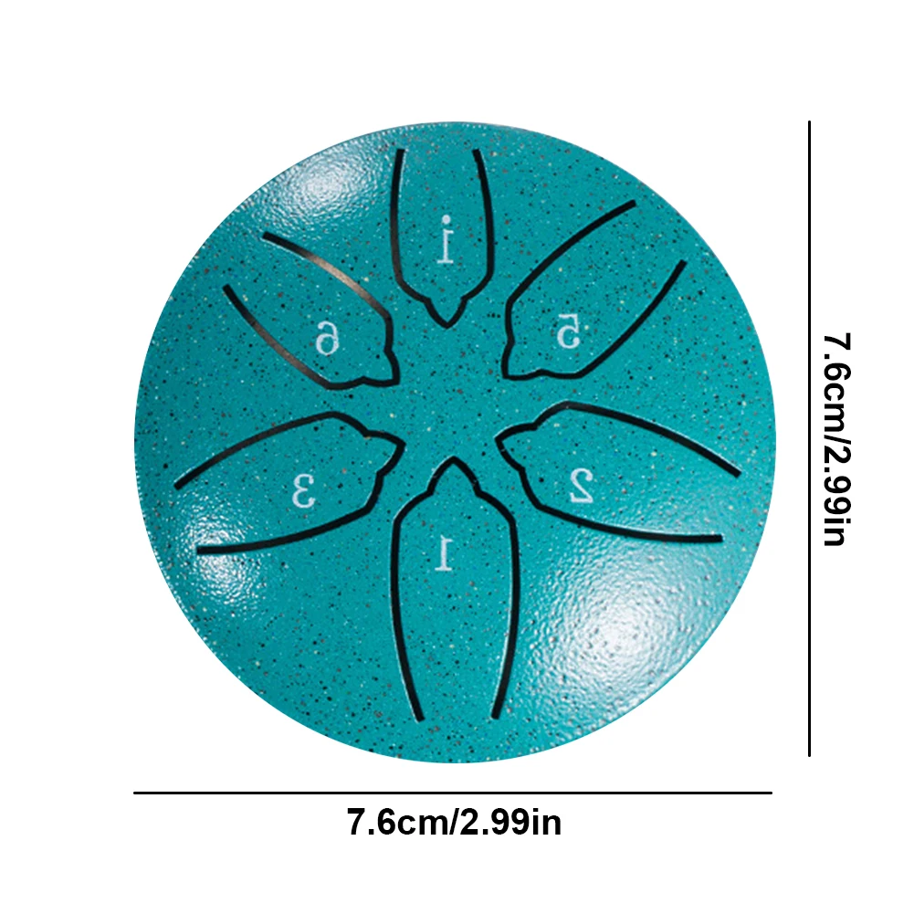 Mini Bęben Czakralny 3 Cale 6 Ton Wodoodporny Stalowy Bęben Języczkowy Eteryczny Hand Pan Idealny do Jogi Medytacji i Edukacji Przedrodzinnej
