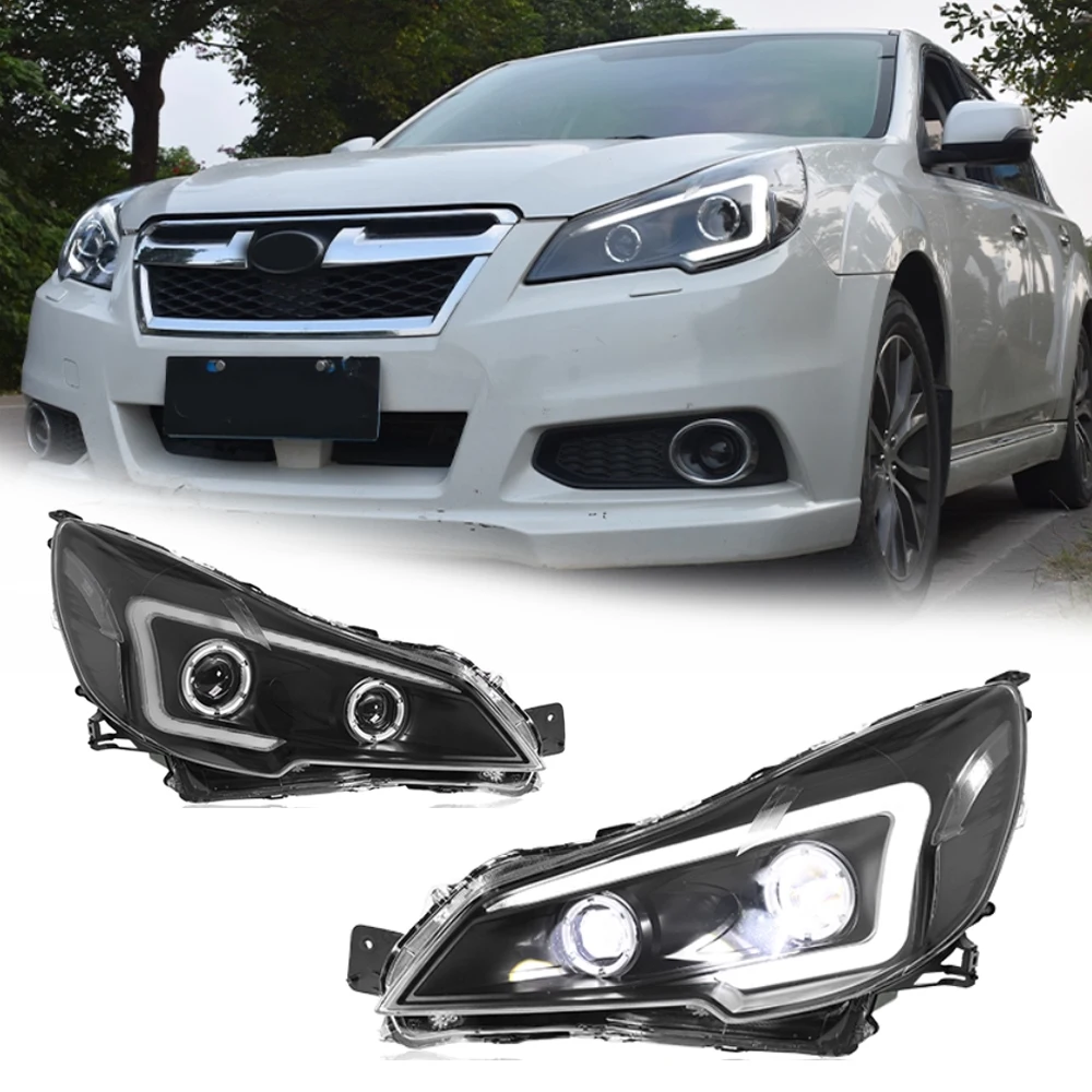 Led HeadLights for Subaru Outback Legacy 10-14 new style led DRL Car head lamp Assembly Signal Auto Accessories Modified Lamp