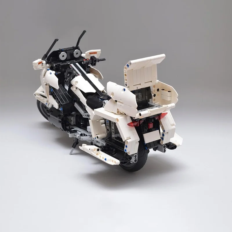 1290 elementów MOC Japońskie Samochody Gold Wing 1:7 Biały Model Techniczny Zabawka Klocki Prezent Świąteczny Architektura DIY Kreatywne Klocki dla Dzieci