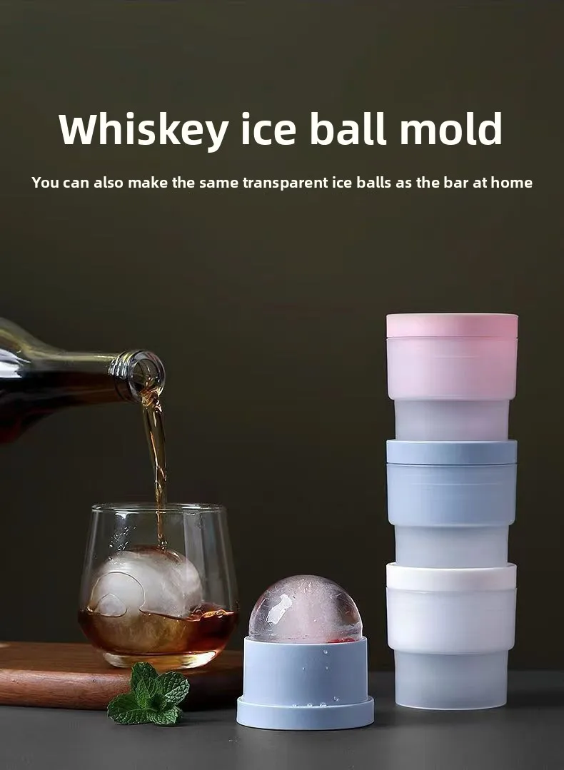 Summer Ice Ball Maker, Small Silicone Ice Tray for Home and Dormitory, Set of 10