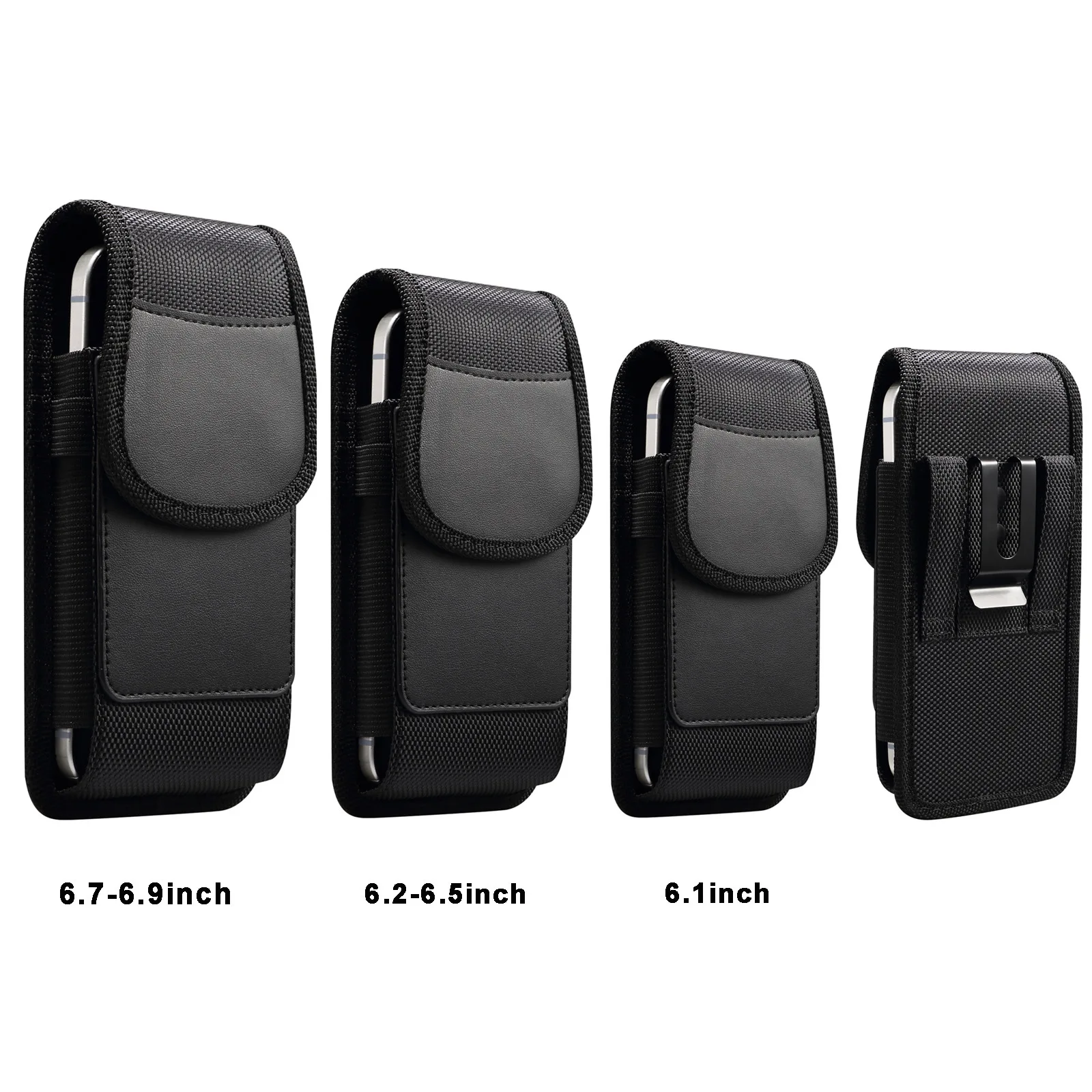 

Oxford fabric wear-resistant mobile phone waist bag, flip cover, multi-functional card slot, magnetic vertical waist bag