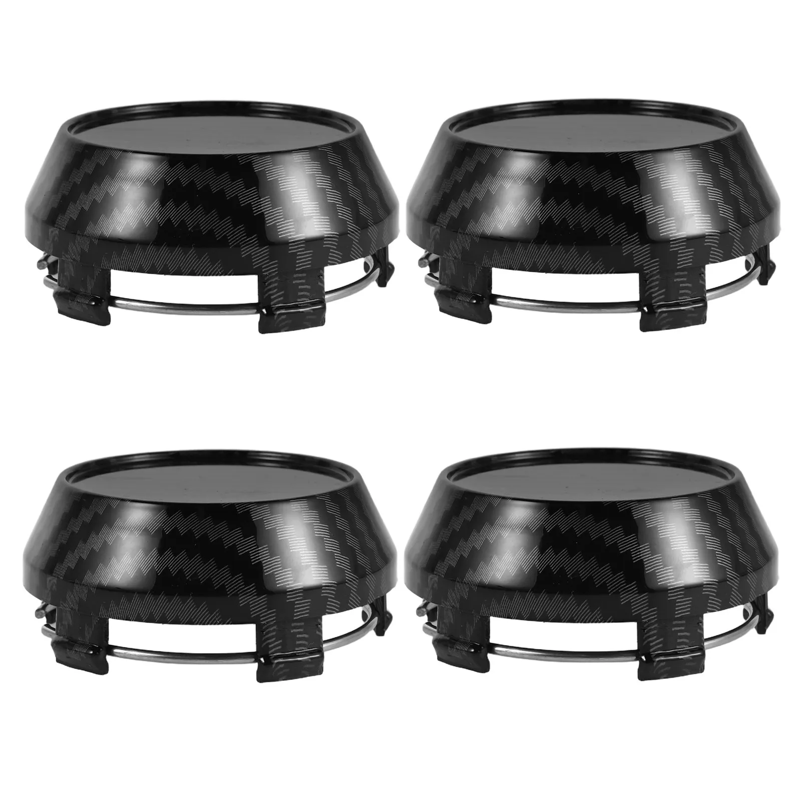 4Pcs Carbon Fiber Wheel Center Hub Caps Sleek Convex Profile Advanced Printing Texture Lightweight for Automotive Wheel