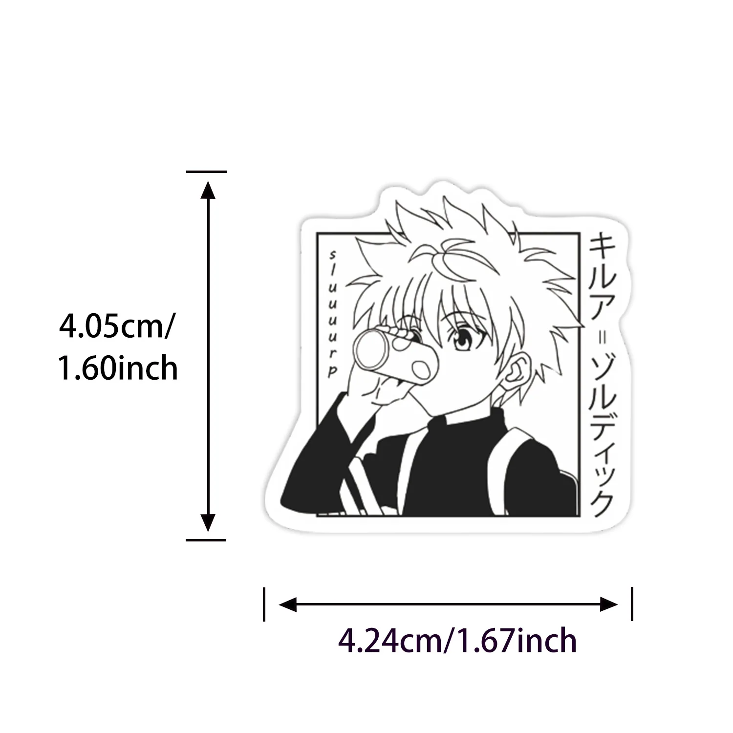 68pcs Japanese Anime HUNTER×HUNTER Stickers Classic Cool Decals Decoration Laptop Phone Luggage Black White Manga Sticker view 4