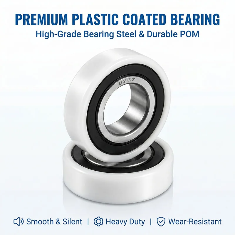 5pcs POM Coated Bearing Roller 8x30x7 BS60830-7 Hard Plastic Guide Pulley 8*30*7 DIY Toy Cart Nylon Caster Wheel 30mm