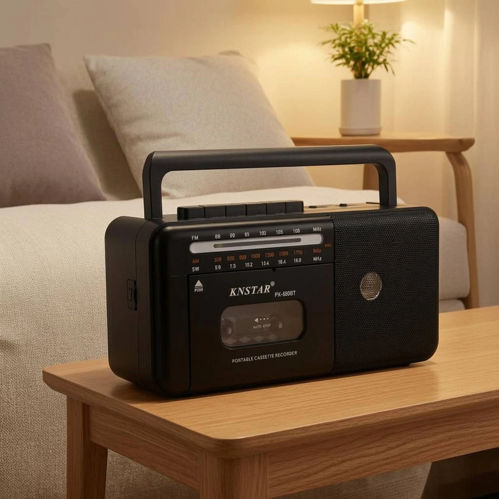 Radio Cassette Recorder Built-in Handle Portable Cassette Recorder Portable Personal Audio Player Style Player Tabletop 220V