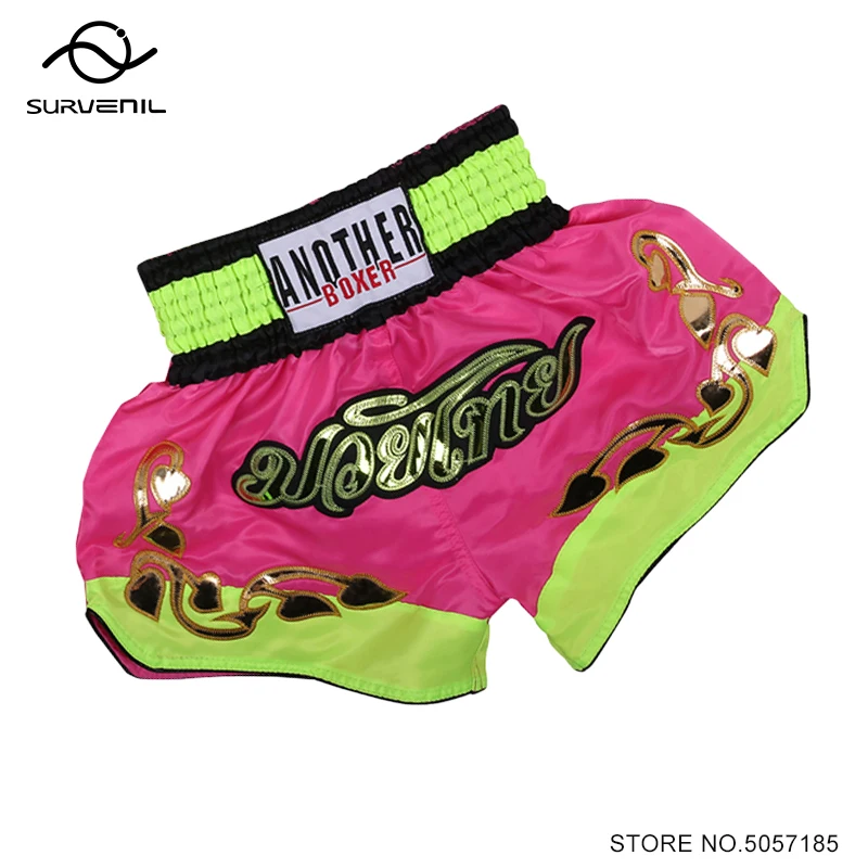 

Muay Thai Shorts Women Men Child Boxing Training Shorts Pink Kickboxing Cage Fighting Pants Gym Martial Arts MMA Boxing Clothing