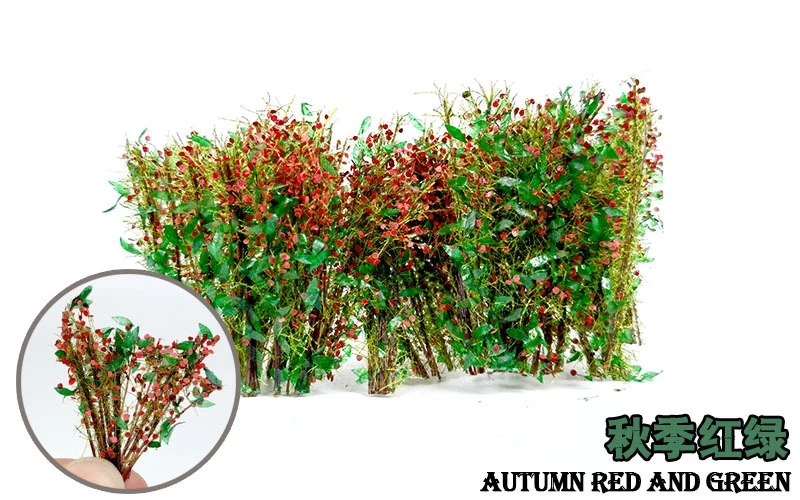 Simuliertes Sträuchergras-Modell DIY Militär-Eisenbahn-Sandtisch-Szenerie Vegetationsmaterialien Diorama-Materialien 1 Box – Detail 7