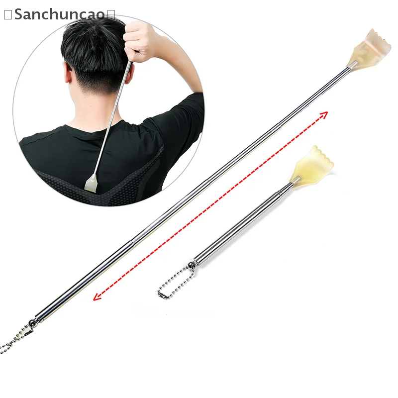 1 Pc Portable Stainless Steel Back Scratcher Four Section Telescopic Back Massager Telescopic Scratching Body Massager