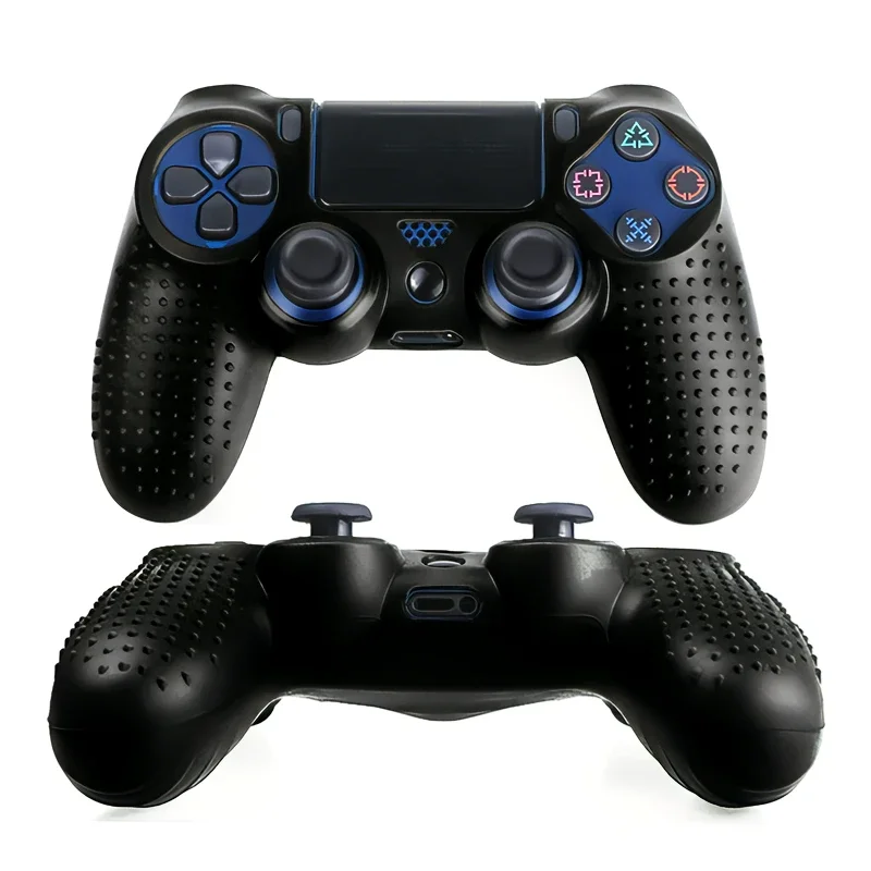 ضفدع البيانات المضادة للانزلاق سيليكون غطاء مطاطي لسوني Dualshock 4 ، PS4 برو حالة تحكم ضئيلة ، عصا قبضة غطاء لمحطة اللعب 4