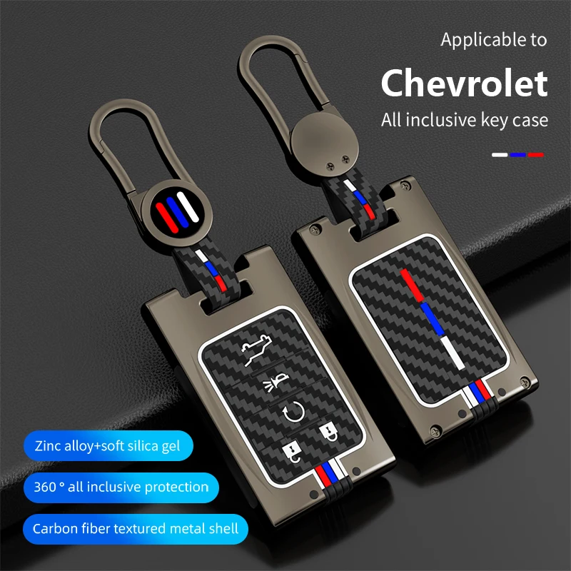 Alloy Car Remote Key Case Cover Shell Fob For Chevrolet C7 Corvette Cadillac CTS ATS 28T CTSV XTS DTS SLS SRX XLS STS Escalade