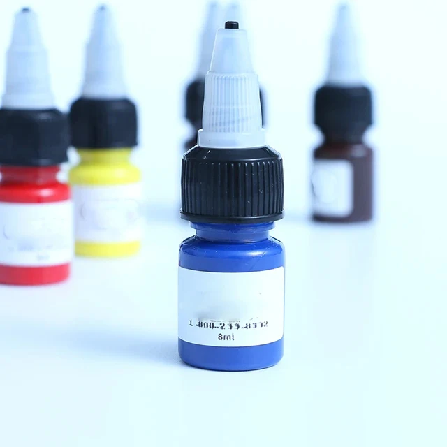 Tattoo Ink 14Colors 8ml Professional TattooInk for Body Art Natural Plant Micropigmentation Pigment Permanent Tattoo Ink