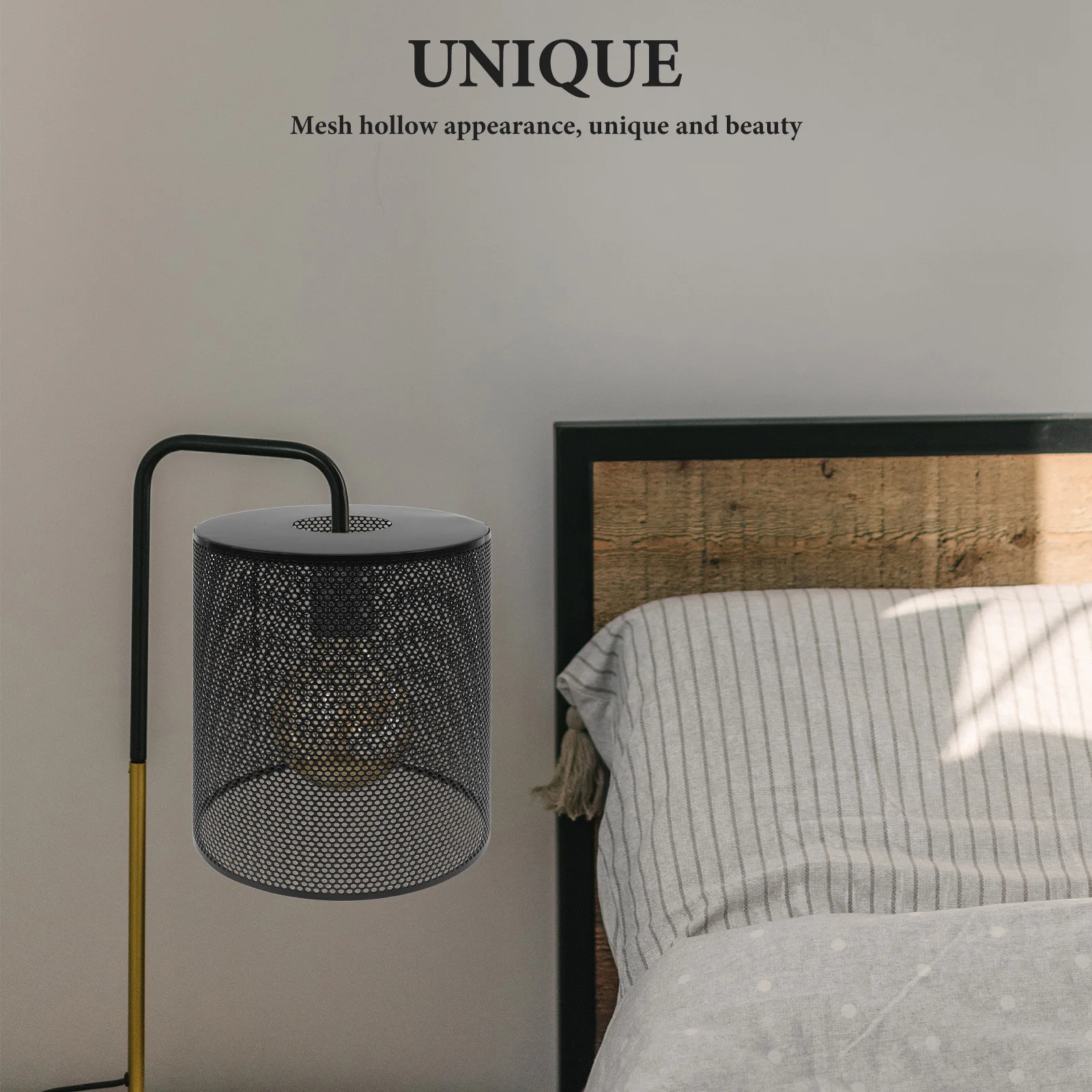 

Metal Mesh Industrial Lampshade Long-Lasting Iron Pendant Light Cover Replacement Hollow Lamp Shade for Home Decor