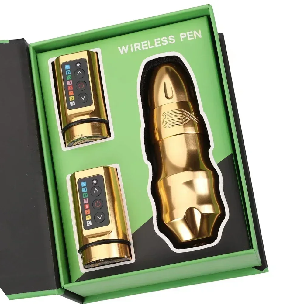 

Беспроводная тату-машинка EXO с 2 батареями, ручка для татуировки с ходом 3,5 мм/4,0 мм, сильный двигатель Coreles для татуировщика