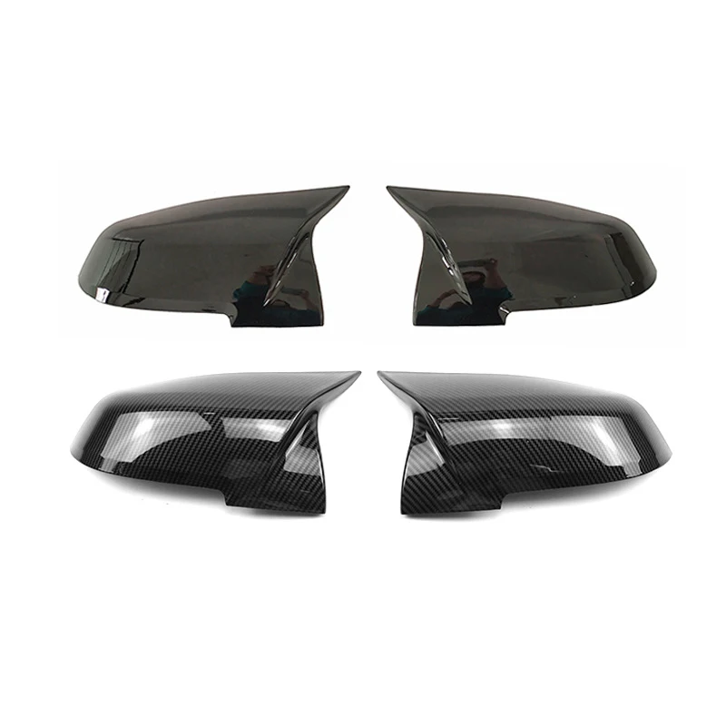 Gloss Black Carbon 2pcs Auto Car Rear View Side Mirror Cover Trim For Bmw F20 F21 F22 F23 F30 F32 F36 X1 E84 E87 M2 Style