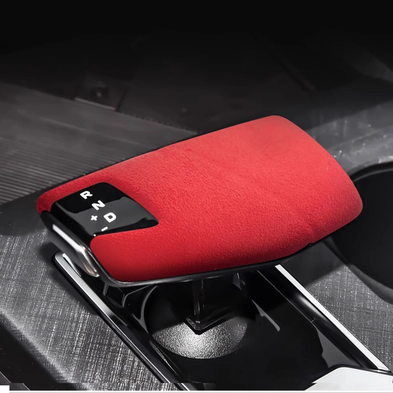 Car Interior Suede Leather Cover Gear Shift Collar Wrap for CHANGAN UNI-V 2021 2022 2023 2024