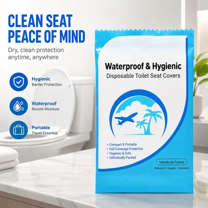 Disposable Toilet Seat Cover Waterproof Slip-on Travel Commode Cushion Paper Portable Public Restroom Sanitary Protector