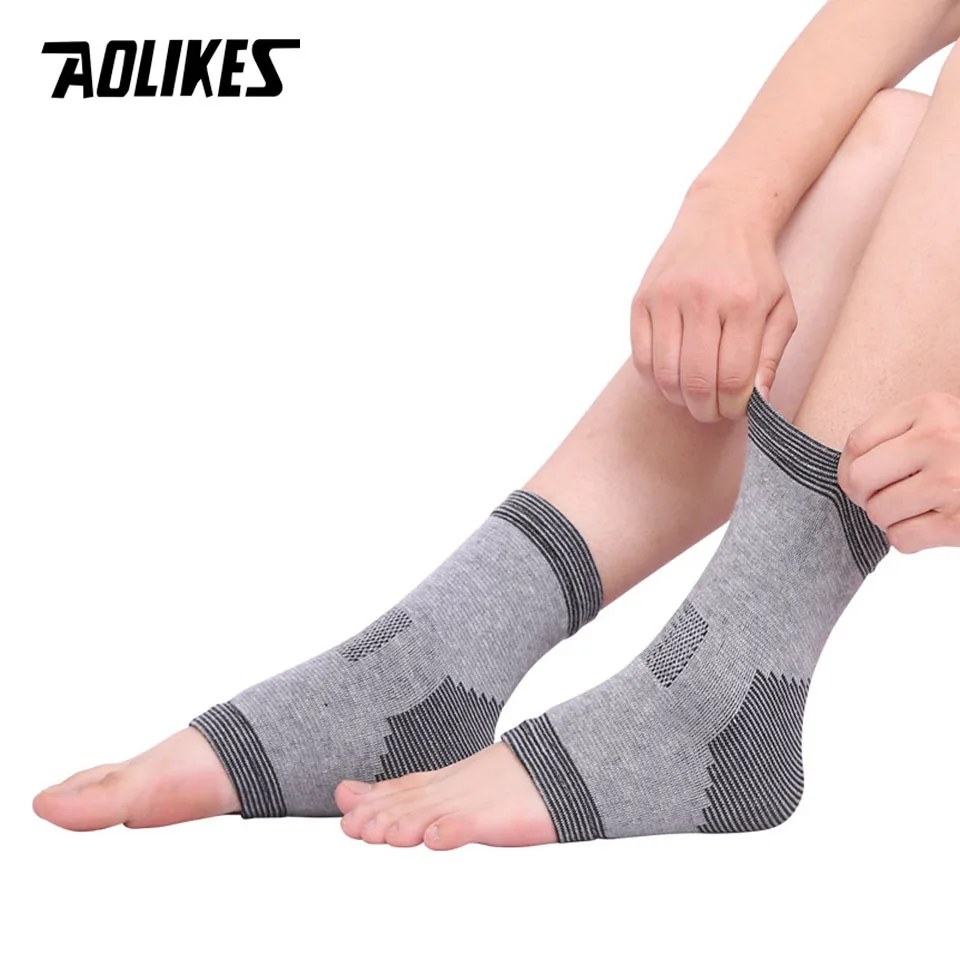 AOLIKES 1Pair Elasticated Knee Pads Knee Support Brace Leg Arthritis Injury GYM Sleeve Elasticated Bandage Ankle Brace Support