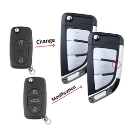 2 3 Bottons Upgrade Car Key Fob Case Shell Housing for Audi A2 A3 A4 A6 A8 TT B5 RS4 Quattr 1994 1995 1996 1997 1998 1999-2002