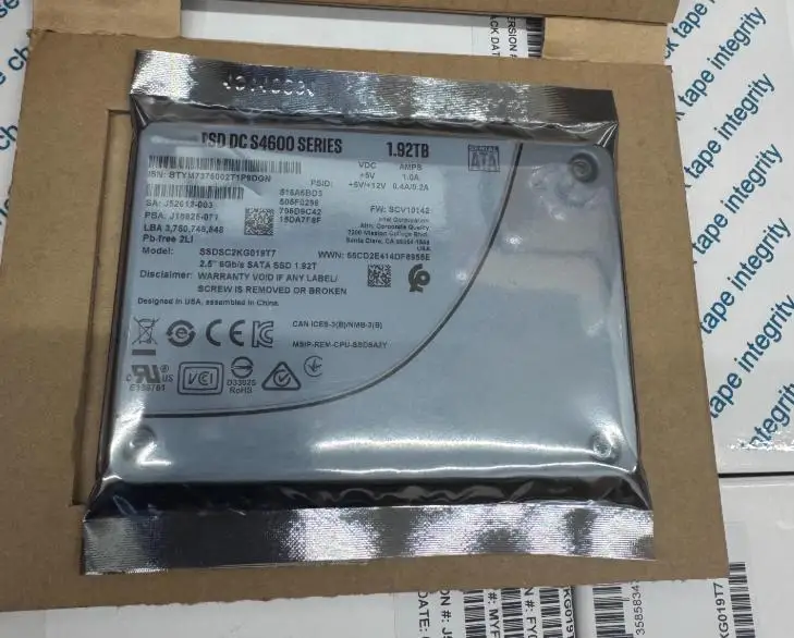 

For DS S4600 SSDSC2KG019T7 1.92TB SSD SATA 2.5 Solid State Drive