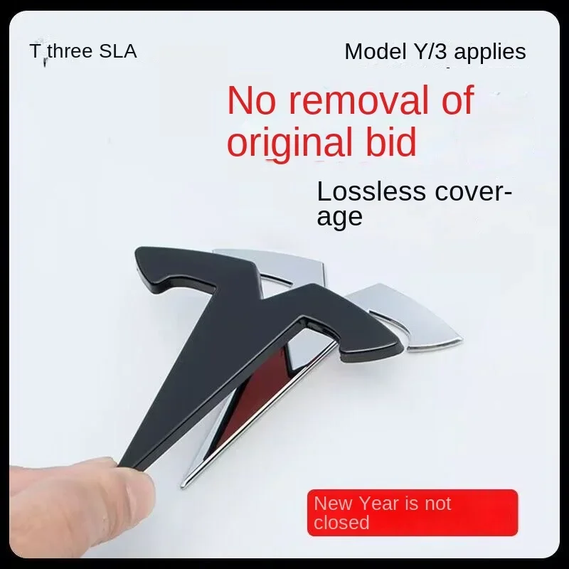 for Tesla front and rear logo modification,matte black  Model3 glossy black Model Y logo Covering non-destructive installation