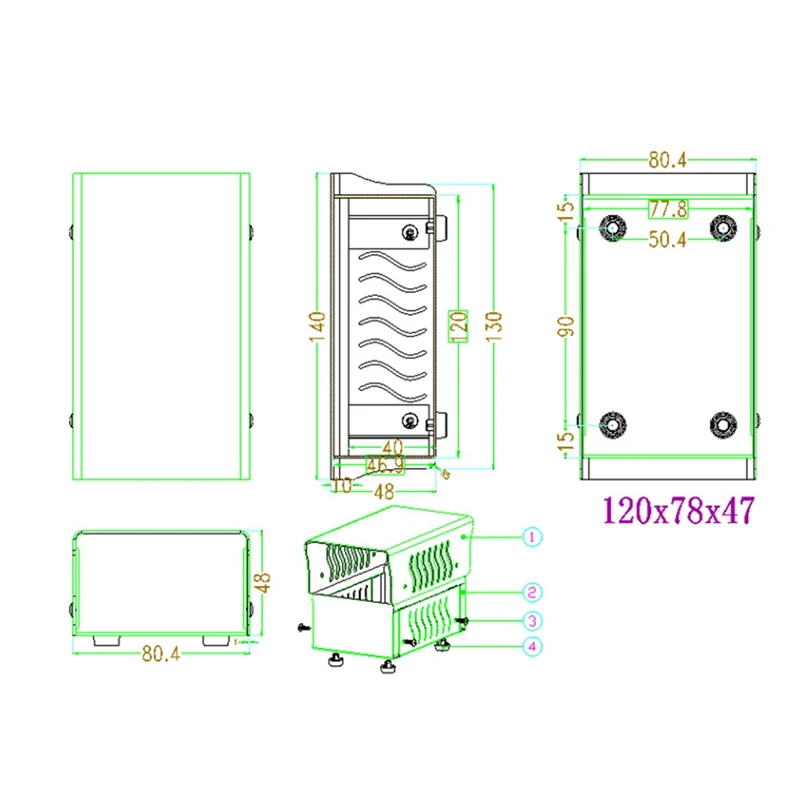 -A96Z Professional Iron Case Iron Enclosure High Quality Box Metal Box Wire Junction Box Blue