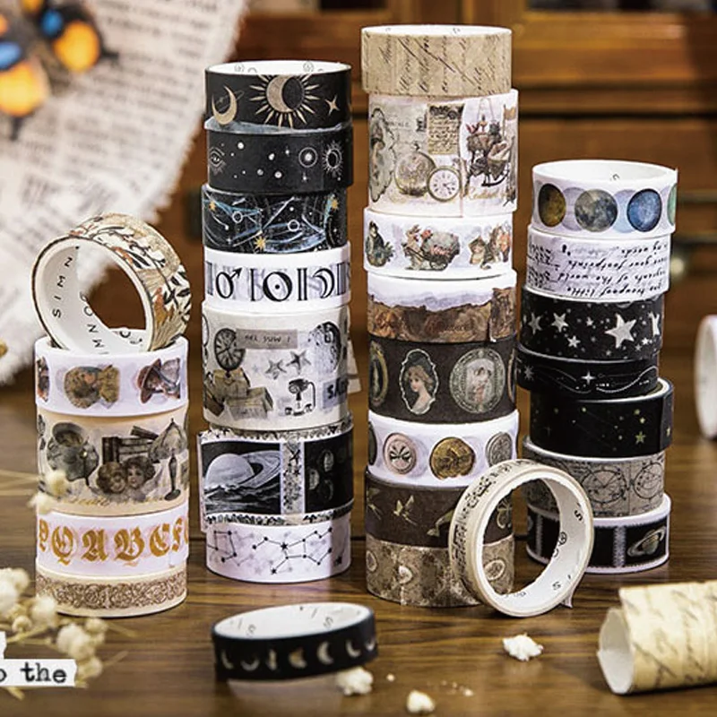 Mr.Paper 4 Gaya 18 Gulungan/Kotak Retro Washi Tape Scrapbooking Perlengkapan Washi Tape Set Vintage Cinta Adhesiva Decorativa Jurnal