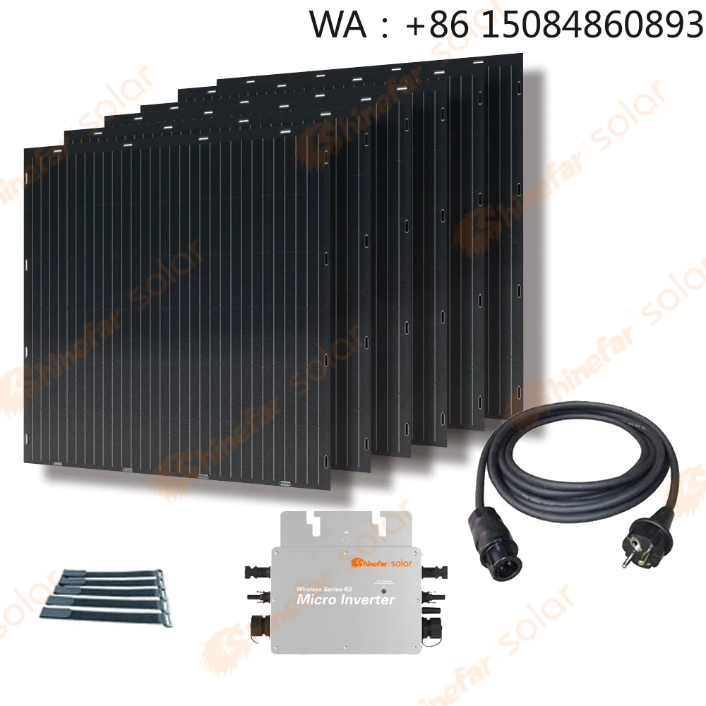 Plug And Play SystemPlug And Play 600w Balcony System With Flexible Panelhybrid Inverter Kit
