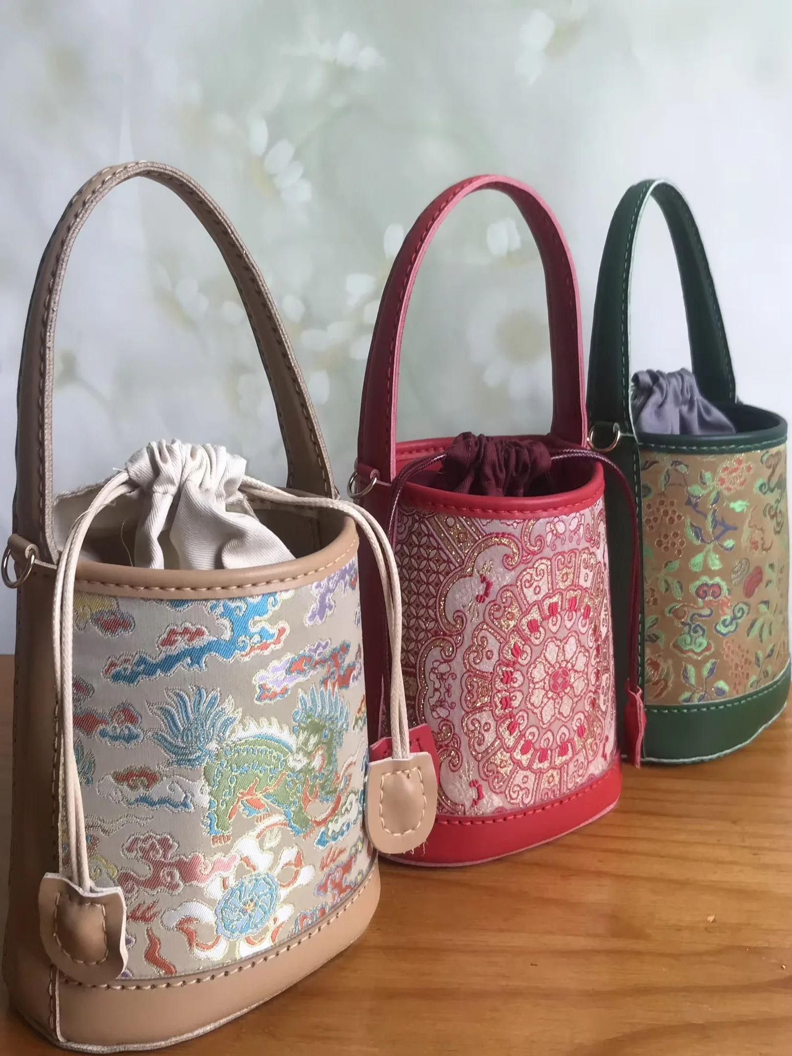 

Handmade Leather Buet Bag Key Key Chinese Sle DIY Material Song Jin National Sle Handbag Leather Oral Fixed Handle