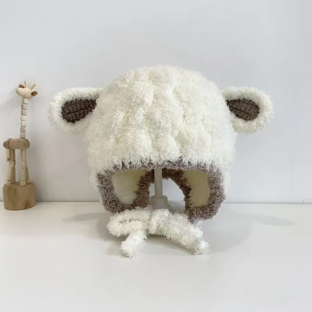 

Модная милая плюшевая теплая шапка с ушками, ветрозащитная, морозостойкая, защитная шапка для ушей, утолщенная коралловая бархатная пуловерная кепка