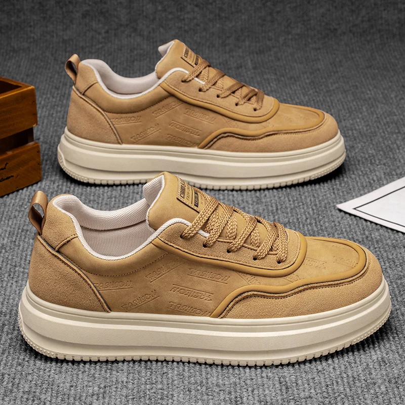 รองเท้าลำลองผู้ชาย ทนทานต่อการสึกหรอ เพิ่มความสูง กันลื่น ทันสมัย เข้าได้กับทุกชุด รองเท้ากีฬาฤดูร้อน