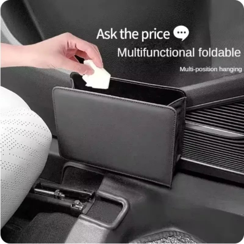 

Car Trash Can Car Door Storage Box Foldable Seat Back Hanging Storage Bag Storage Box Car Interior Products