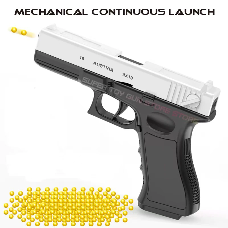 Pistolet jouet manuel G17 avec balle molle Laser, pistolet Airsoft, Sports de plein air, jeu CS, cadeau, 2026.