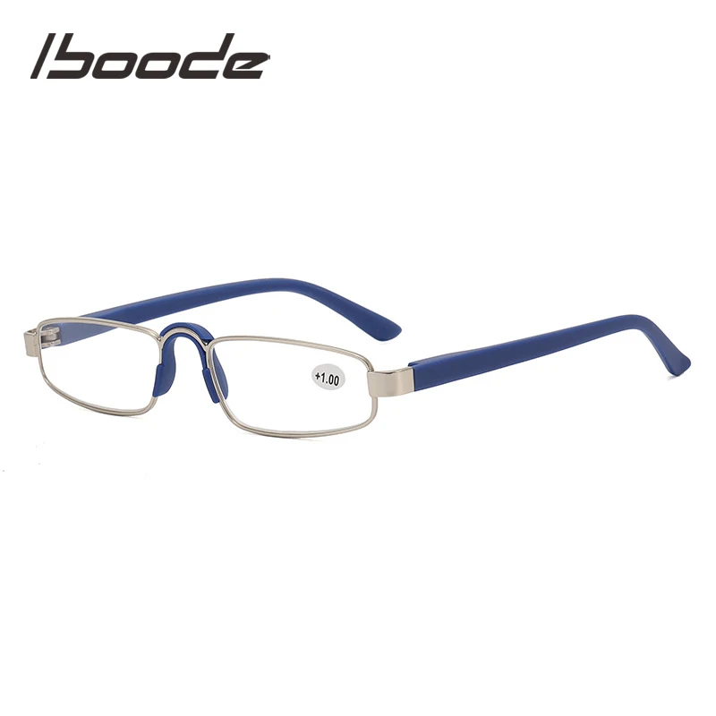 

iboode White Optical Reading Glasses Retro Anti Blue Rays Presbyopia Eyeglasses Antifatigue Computer Far Sight Eyewear Women Men