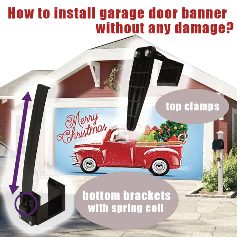 DD 7x8ft No.15-28 Garage Door Christmas Banner 7 X 8 Garage Banner Custom Vinyl Decoration Happy Halloween Christmas Car Banners