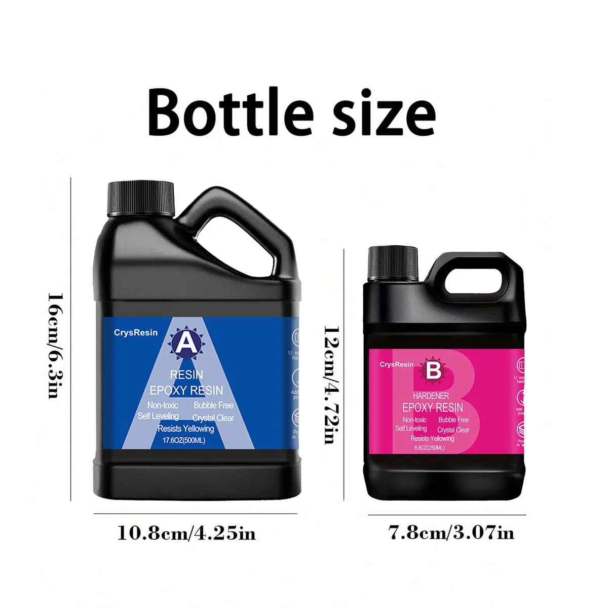 Kristallklares Epoxidharz 1:1 Verhältnis Set 1000ml/500ml mit Härter für Kunstguss Beschichtung Becher Schmuck DIY – Detail 5