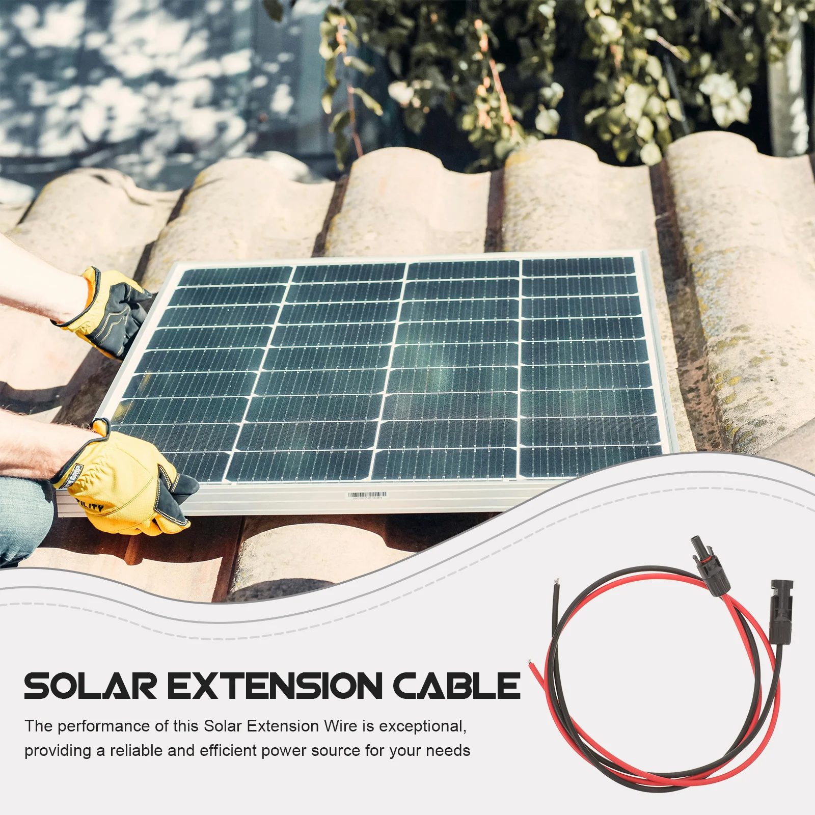 

2Pcs Solar Extension Cable Weatherproof Quick Disconnect Wire Connector Solar Panel Wire for Automotive Rv Applications