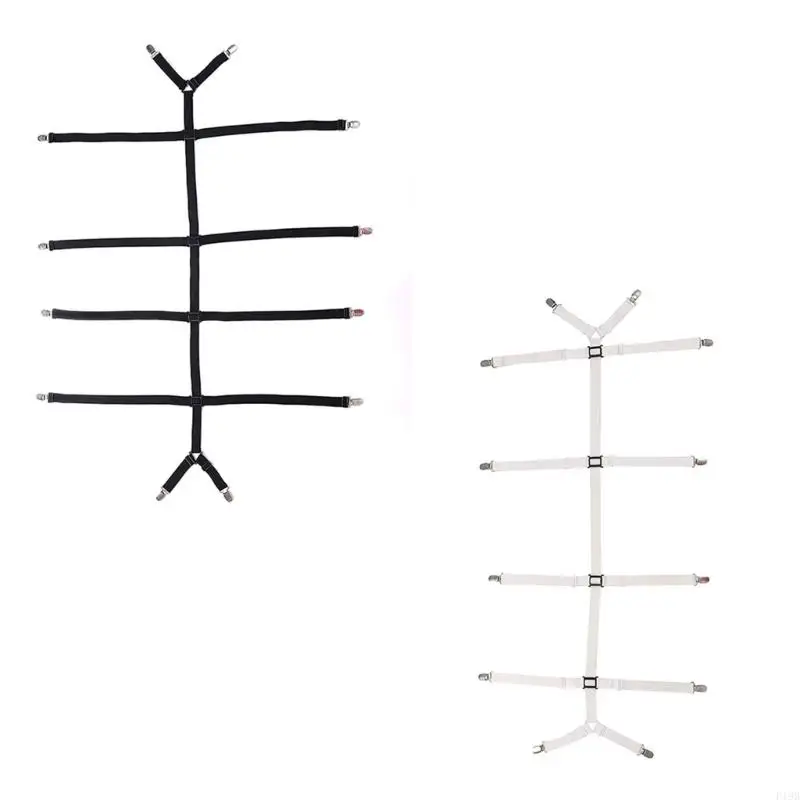F19B Bed Sheet Holder Clamps Strap Secures For Kids Room Dorms Hotels Durable
