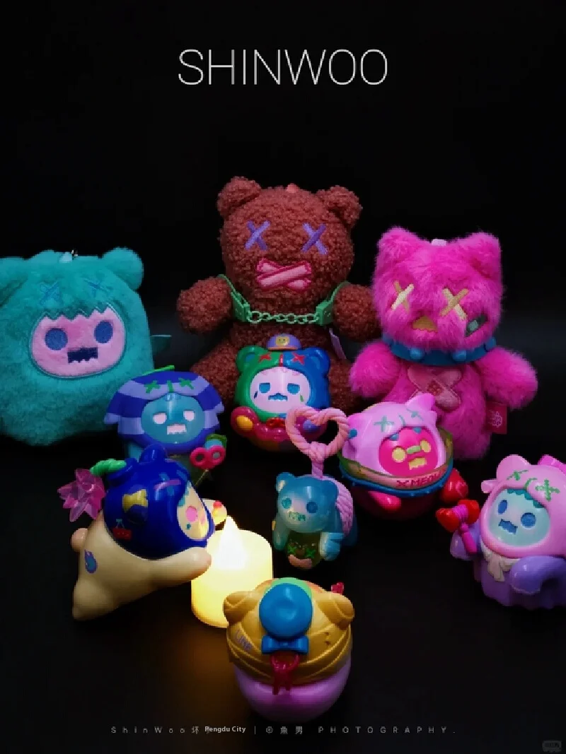 

Shinwoo Bad Bear City Series Blind Box Cute Cartoon Doll Trendy Play Fashion Handmade Ornament Blind Box Backpack Pendant Toy