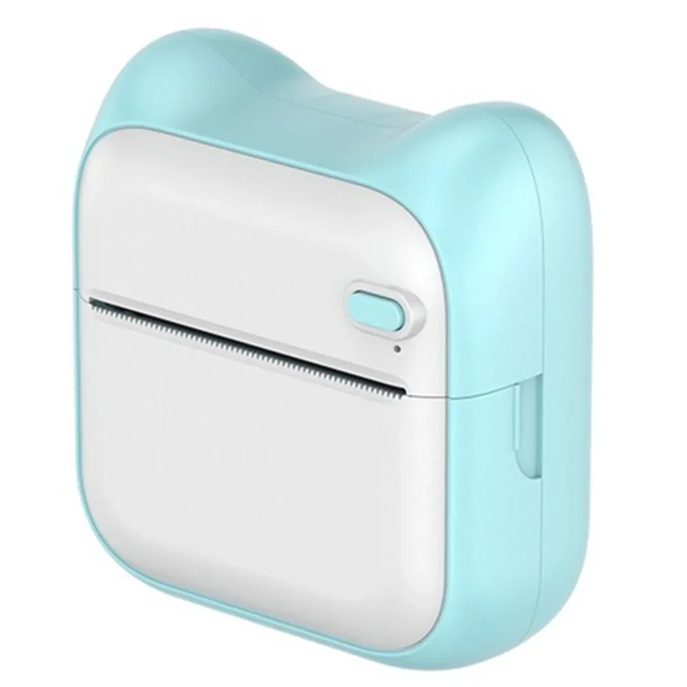 Printer Saku Portabel Ponsel Pencetakan Bluetooth Nirkabel Label Pelajar Kode QR Mesin Cetak Kertas Termal Android IOS