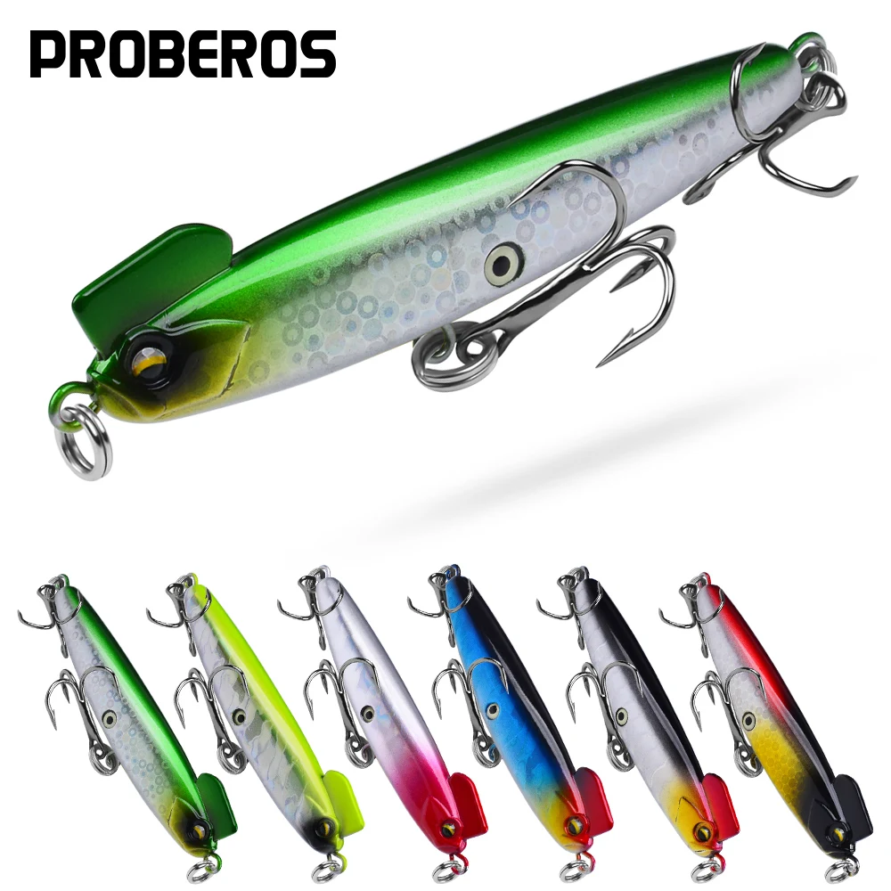 Proberos Stiftförmiger Köder zum Wobbeln und Schütteln, 15g/18g, 3D-Fischauge, realistischer Kunstköder, praktisches Angelzubehör
