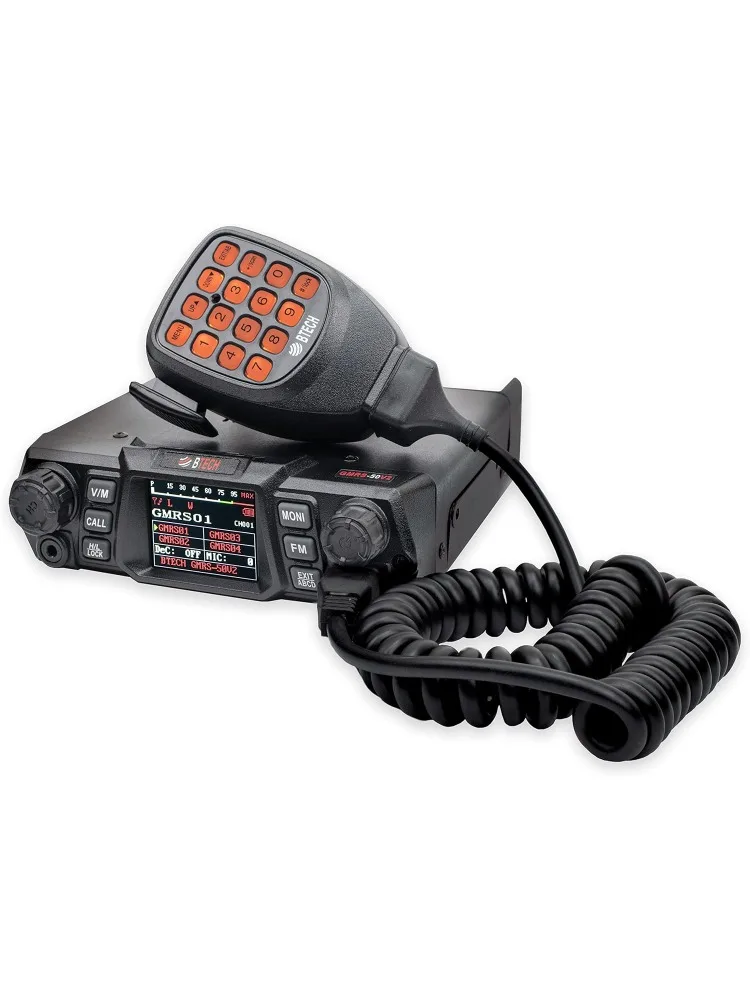 BTECH GMRS-50V2 50W 256 Canali completamente personalizzabili Radio bidirezionale mobile GMRS. Compatibile con ripetitore, scansione dual band (VHF/UHF)