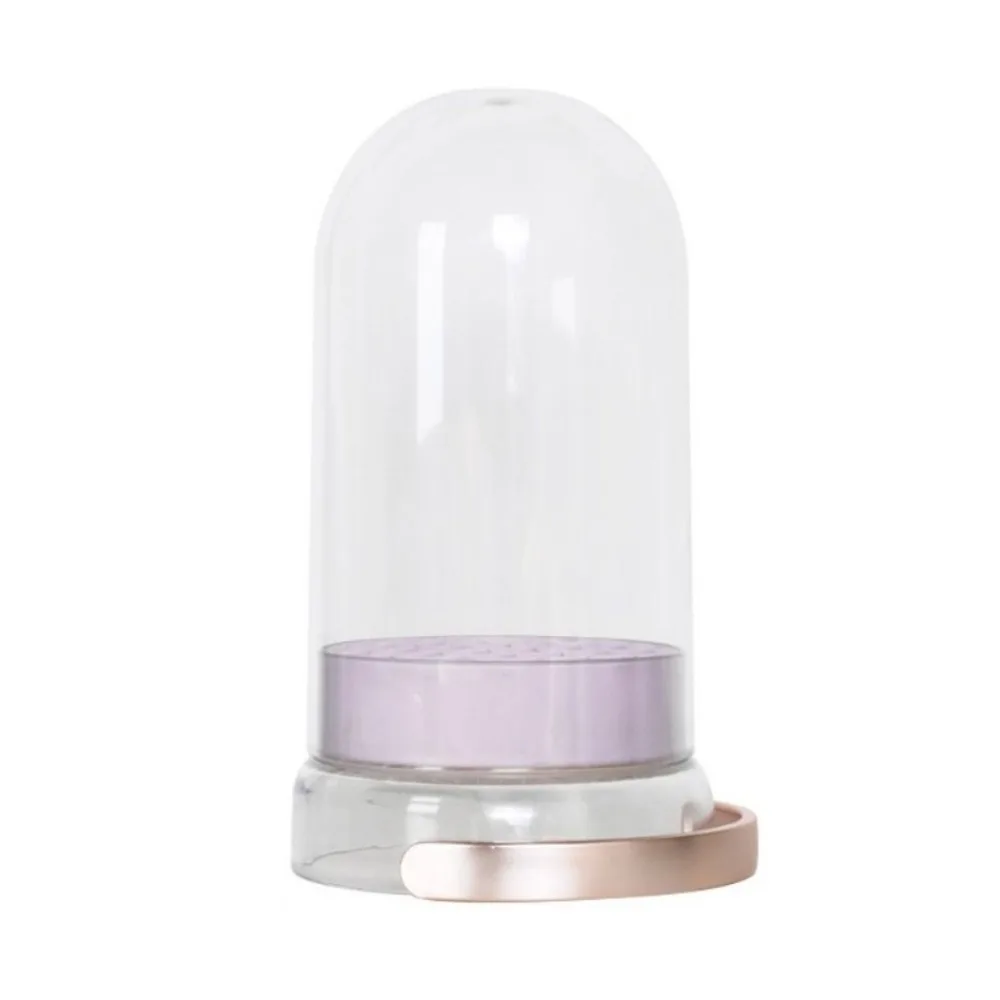 

2-в-1 ведро для хранения кистей для макияжа, пылезащитная съемная чаша для чистки кистей для макияжа, большая емкость, прозрачная