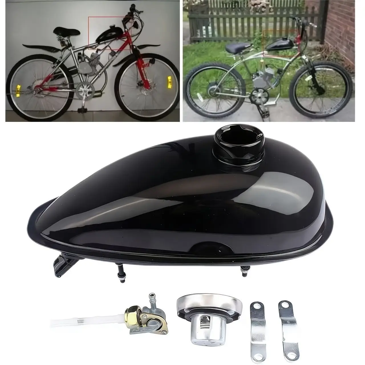 Mini Motorcycle Bike Small Fuel Tank 50/60/80 CC Two Stroke Fuel Tank with Cover Fuel Tank