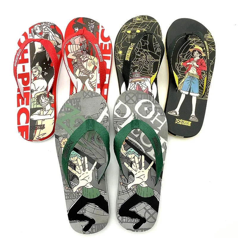 

One Piece Roronoa Zoro Slippers Cartoon Anime Sandals Women Men Home Bathroom Non Slip Flip Flops Outdoor Summer Beach Slides