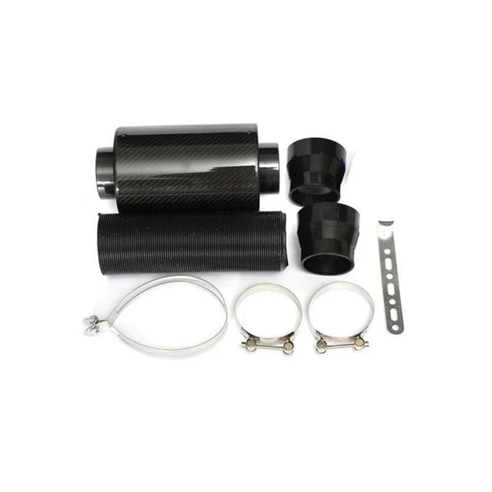 

Universal fit for Most vehicles 3" Black Car Forced Cold Air Filter Feed Enclosed Intake Induction Pipe Hose Kit