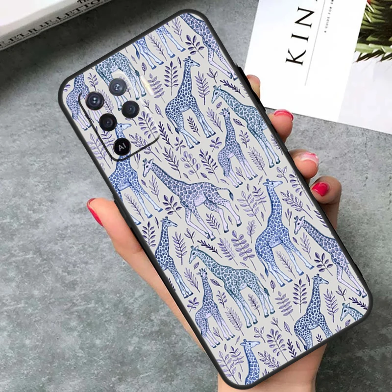 Funda de Arte de jirafa para OPPO, A57S, A54S, A96, A76, A16, A5, A9, A53, A15, A54, A74, A94, A78, A98, A17, A77, A52, A72, A93