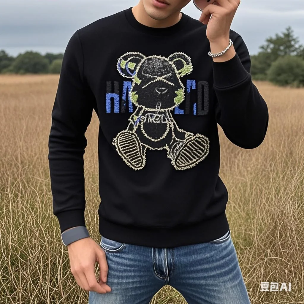 

Men's Rhinestone Anime Graphic Long Sleeve Hoodie Casual Diamond Drill Streetwear Sweatshirt