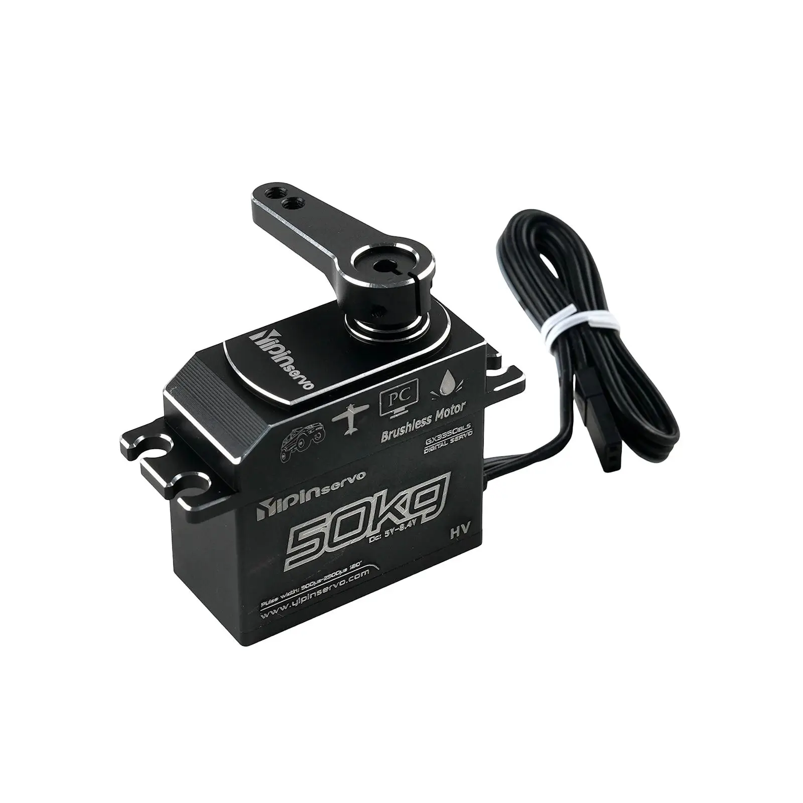 GX3350BLS Full Metal Digital Servo Brushless Motor 50KG High Torque 180°/270° Angle Controllable Servos Parts For RC Car/Robot