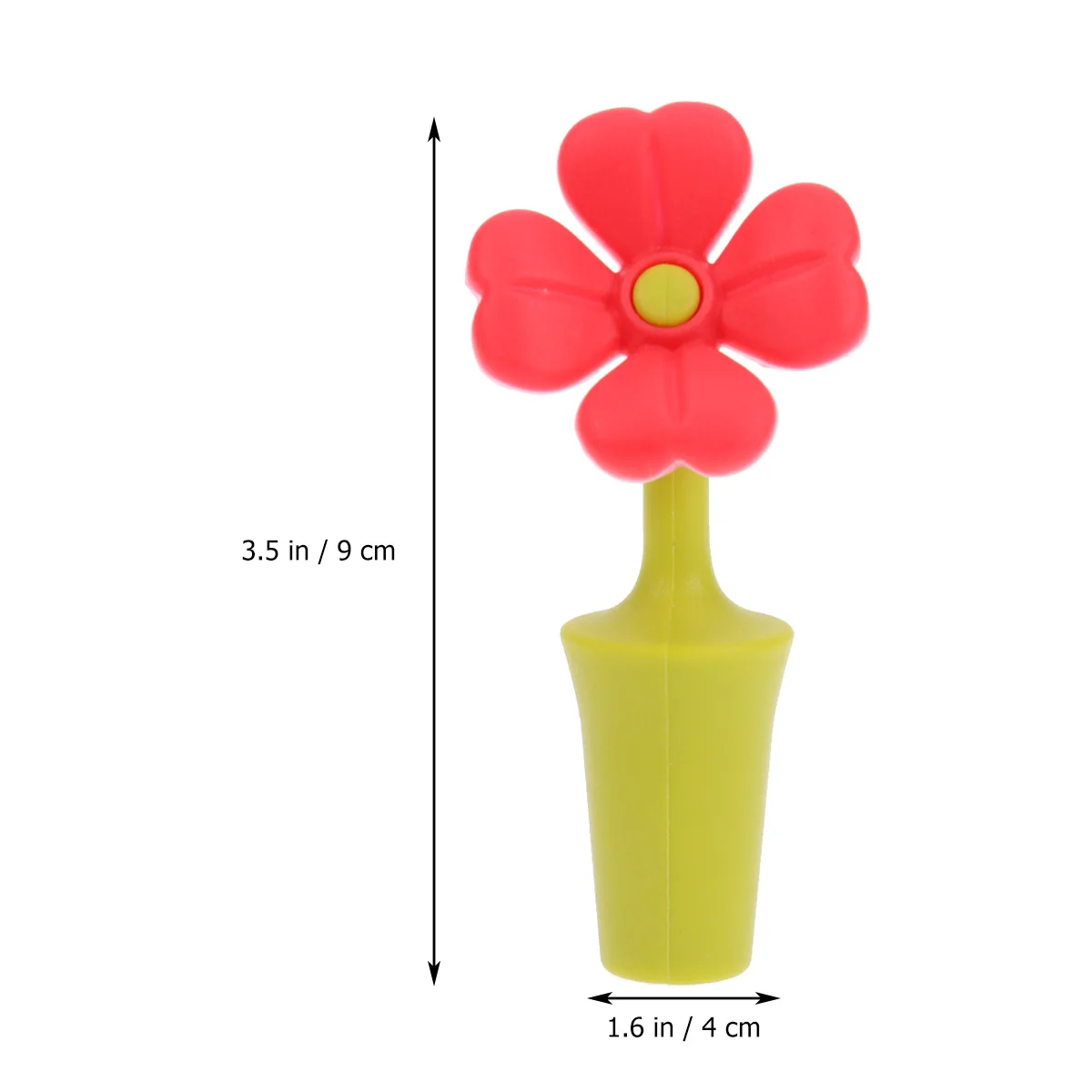 

1Pcs Silicone Wine Bottle Stopper Flower Shape Red Airtight Seal for Wine Soda Oil Vinegar Reusable Dishwasher Safe